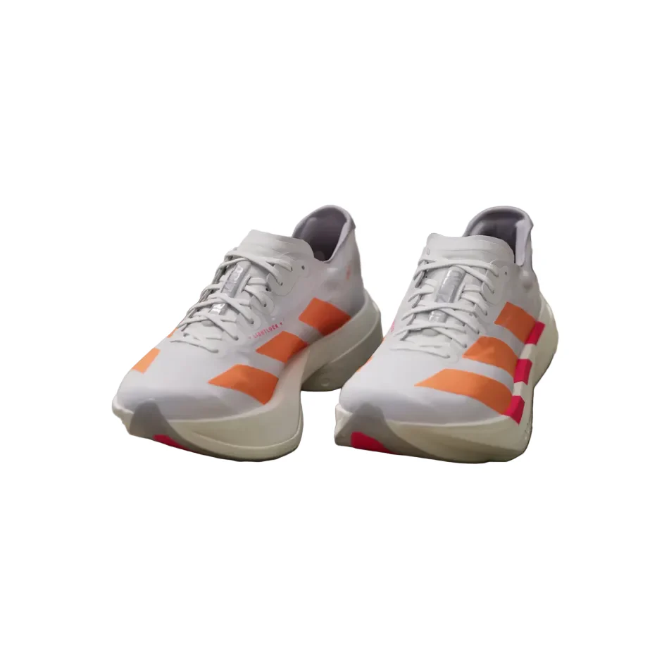 adidas Men's Adios Pro 4 Running Shoes in Cloud White/Lucid Orange/Lucid Red SS26 - Image 4