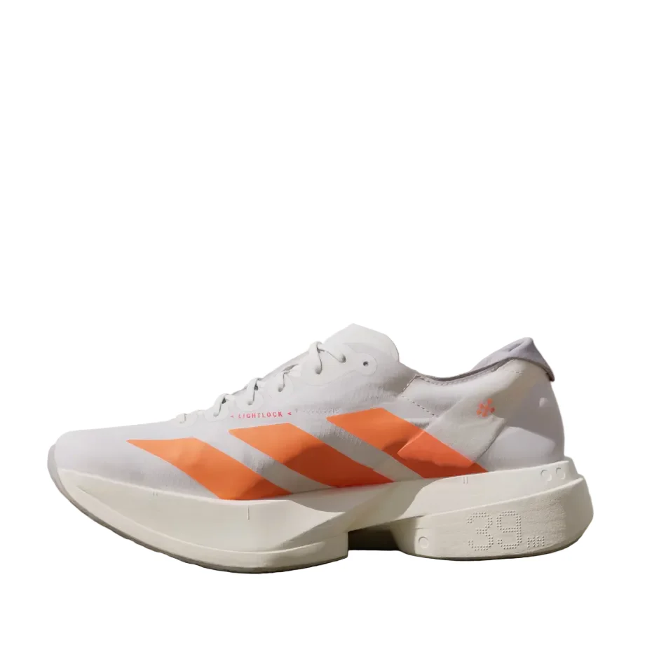 adidas Men's Adios Pro 4 Running Shoes in Cloud White/Lucid Orange/Lucid Red SS26 - Image 5