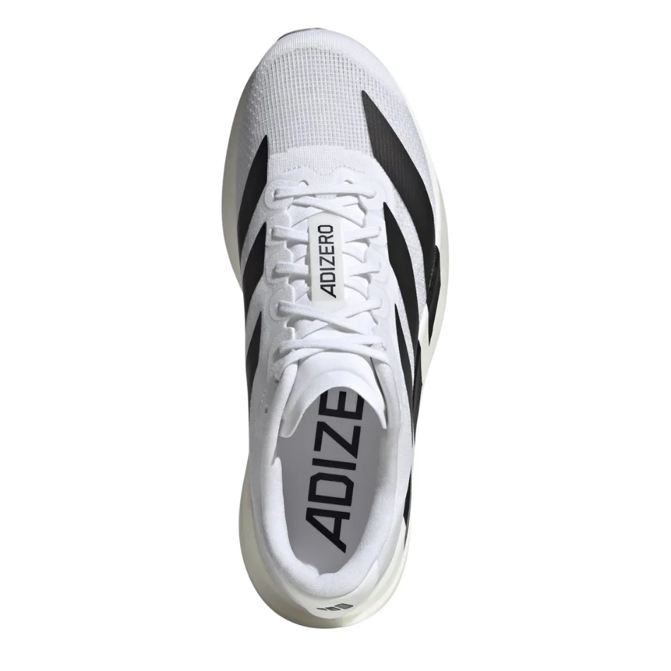 adidas Men's Adizero Evo SL Running Shoes in Cloud White/Core Black/Cloud White AW25 - Image 4