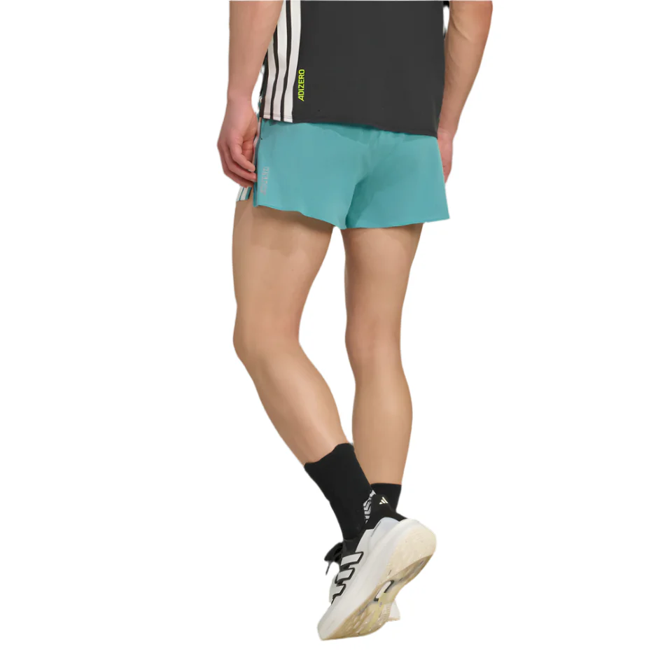 adidas Men's Adizero Running Gel Pocket Shorts in Tuquoise/Powder Teal AW25 - Image 4