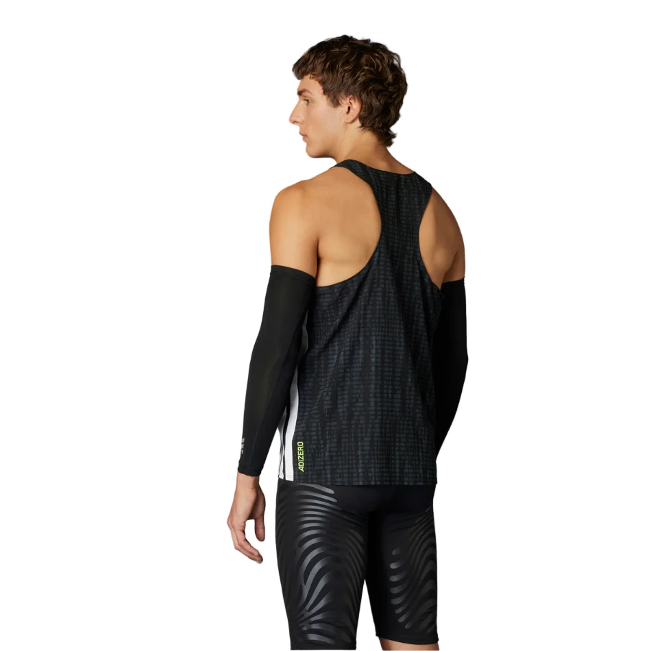 adidas Men's Adizero Running Tank Top in Carbon/Black SS26 - Image 3