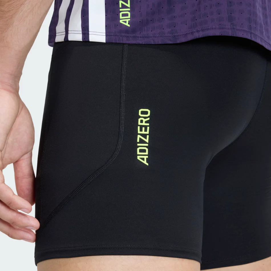 adidas Men's Adizero Running Short Pocket Tights in Black SS26 - Image 5