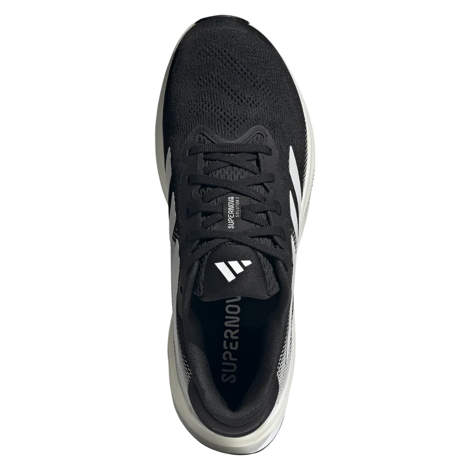 Adidas Men's Supernova Solution 2 Running Shoes in Core Black/Cloud White/Core Black SS25 - Image 2