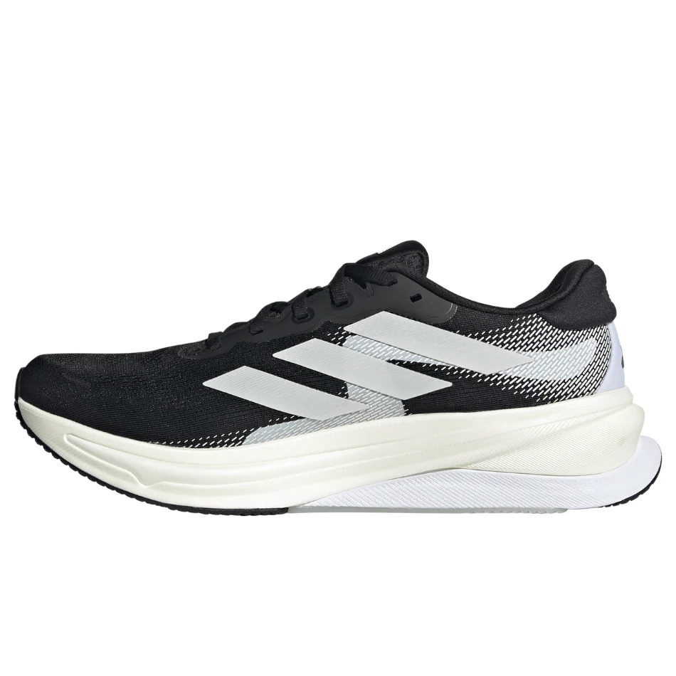 Adidas Men's Supernova Solution 2 Running Shoes in Core Black/Cloud White/Core Black SS25 - Image 6