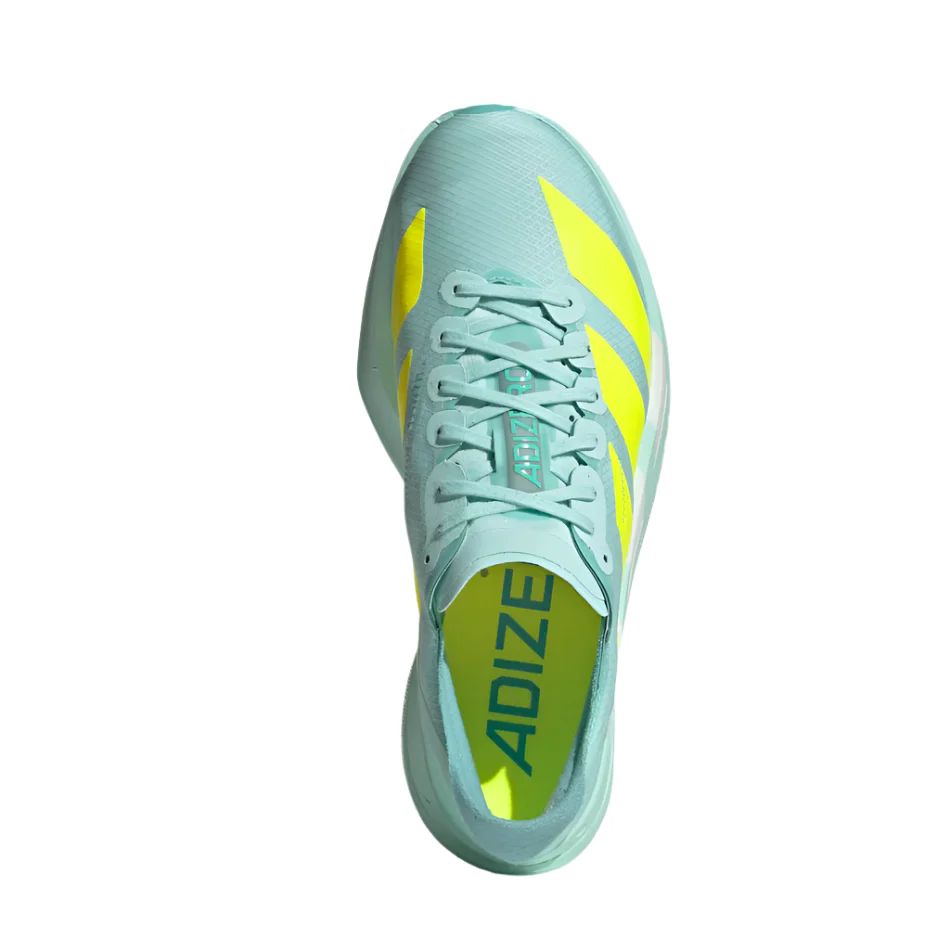 Adidas Women's Adios Pro 4 Running Shoes in Turquoise/Semi Flash Aqua/Lucid Lemon/Mint Ton AW25 - Image 3