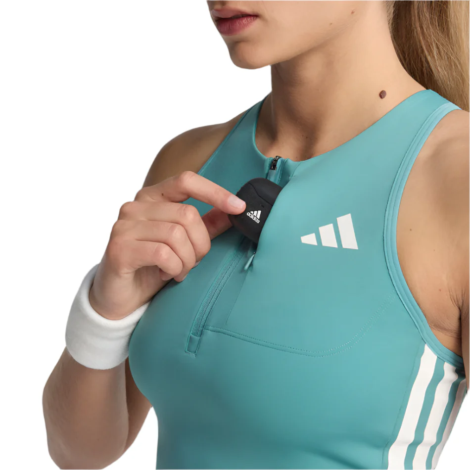 adidas Women's Adizero Running Crop Top in Powder Teal AW25 - Image 5