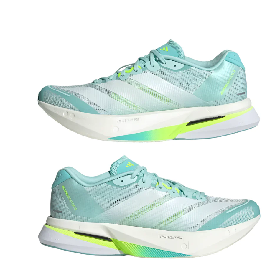 Adidas Women's Boston 13 Running Shoes in Semi Flash Aqua/Zero Metalic/Lucid Lemon AW25 - Image 4