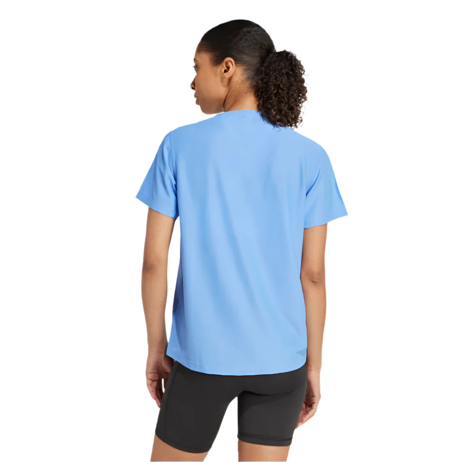 Adidas Women's Own The Run T-Shirt in Blue Fusion AW25 - Image 3