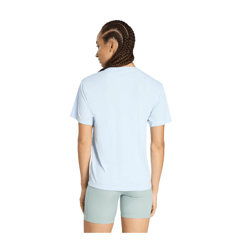adidas Women's Run Essentials Short Sleeved Tee in Crystal Sky SS26 - Image 3