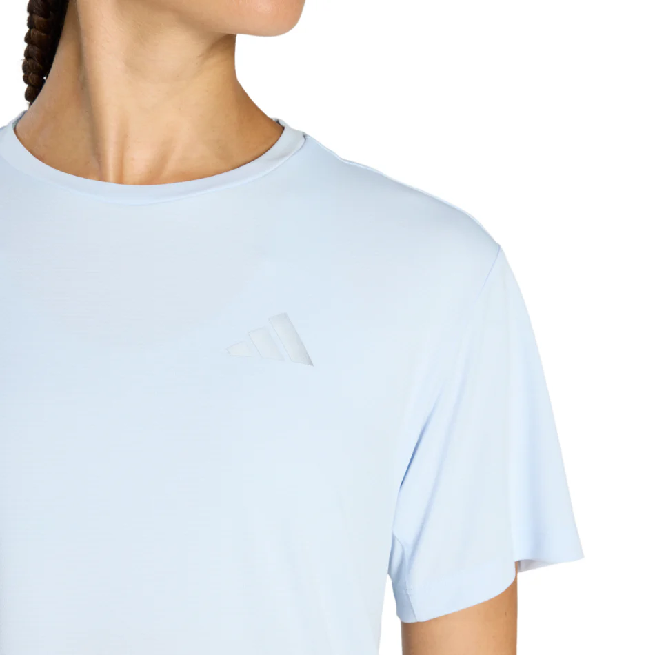 adidas Women's Run Essentials Short Sleeved Tee in Crystal Sky SS26 - Image 4