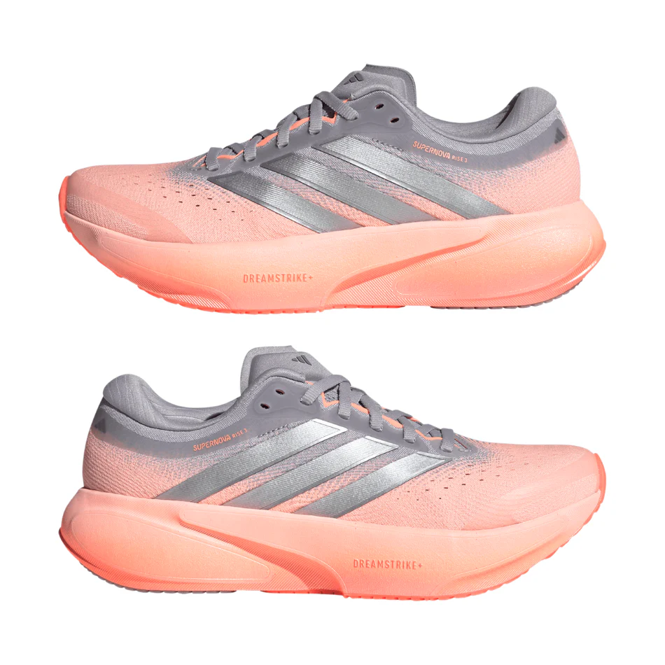 adidas Women's Supernova Rise 3 Running Shoes in Clear Orange/Silver Met./Glory Grey SS26 - Image 2