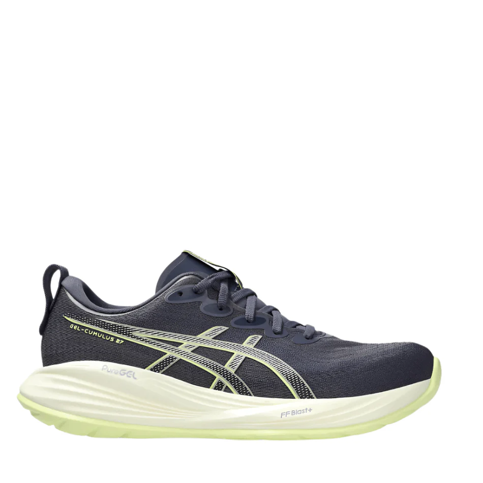 ASICS Men's GEL-CUMULUS 27 Running Shoes in Indigo/Fog/Lucid Yellow AW25
