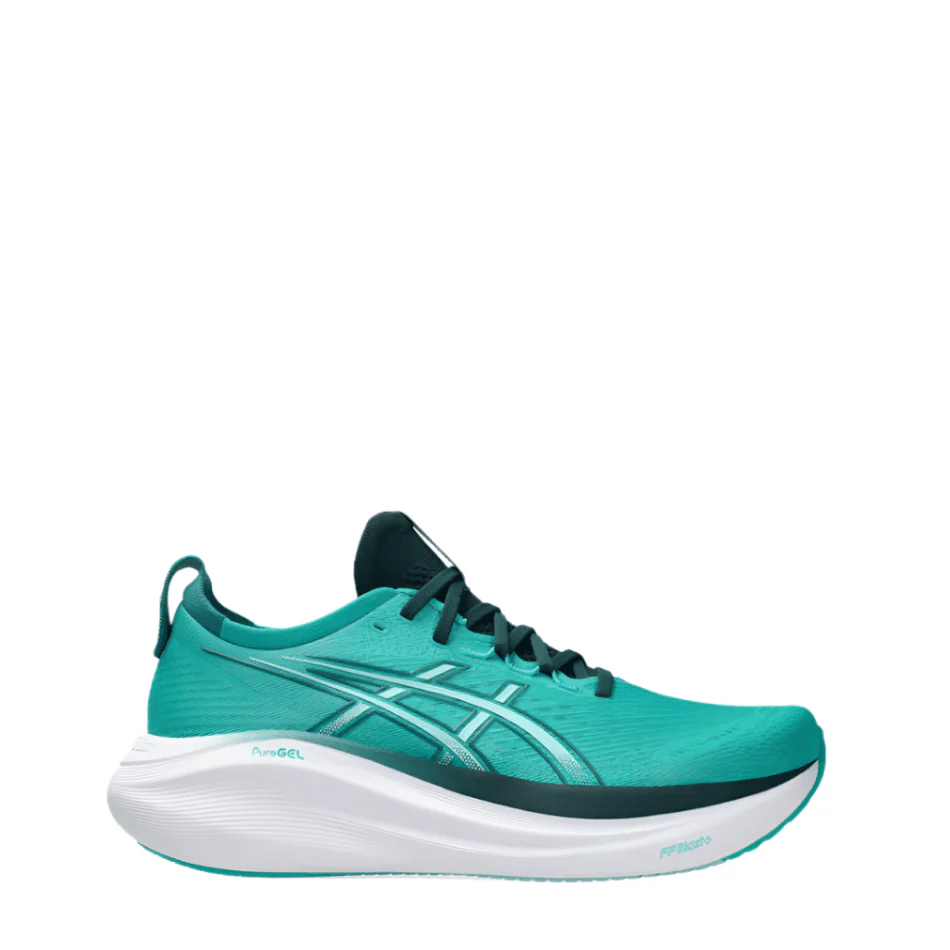 ASICS Men's GEL-NIMBUS 27 Running Shoes in Wave Teal/Saxon Green SS25