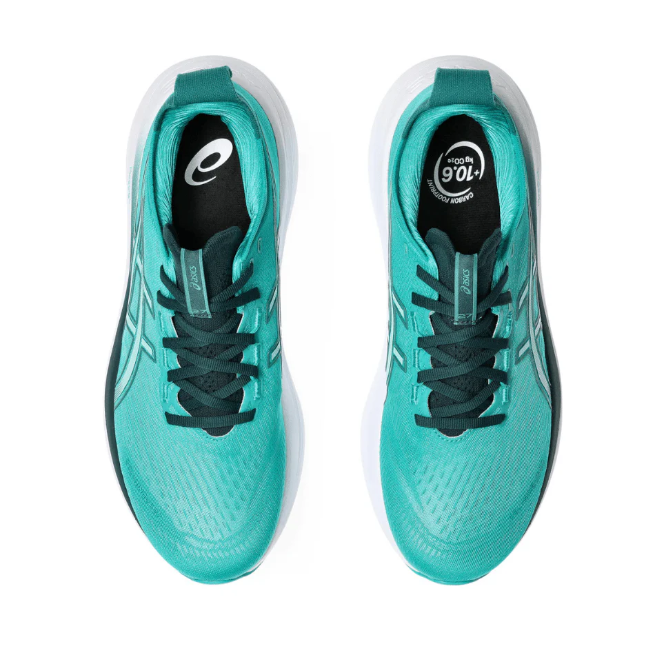 ASICS Men's GEL-NIMBUS 27 Running Shoes in Wave Teal/Saxon Green SS25 - Image 2