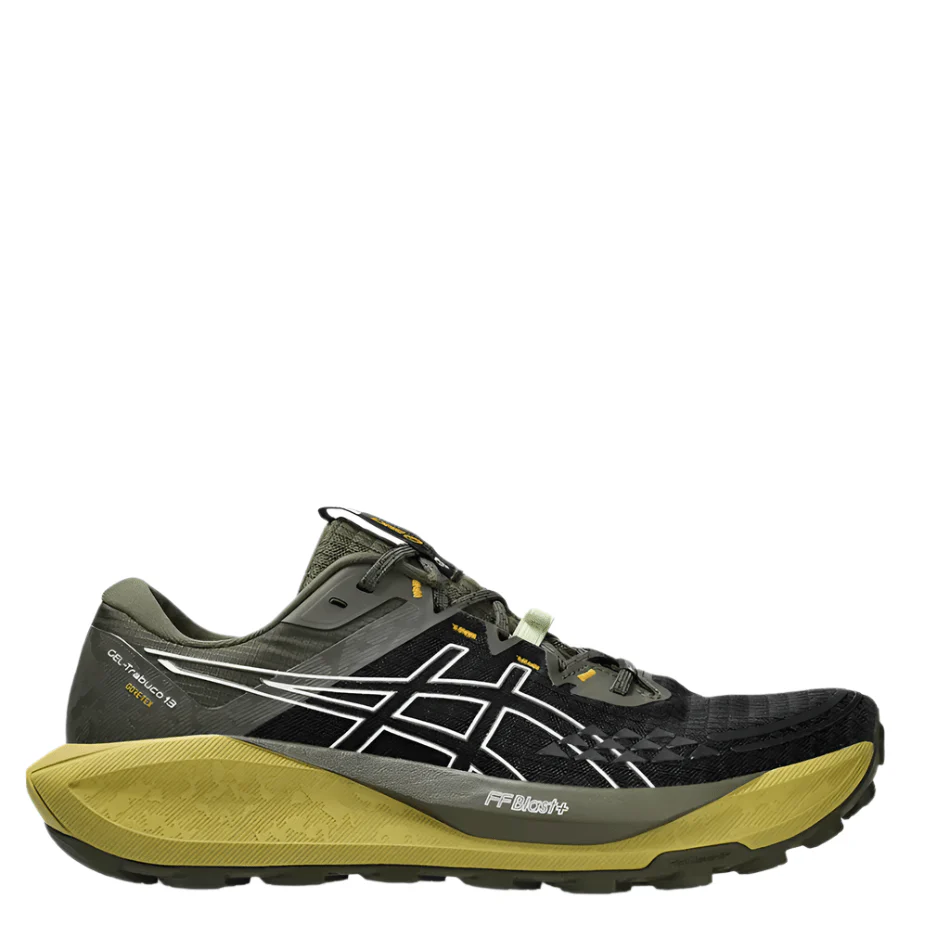 ASICS Men's GEL-TRABUCO 13 GTX Trail Running Shoes in Black/Whisper Green AW25