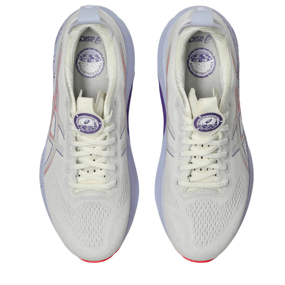 ASICS Women's GEL-KAYANO 32 TOKYO Collection Running Shoes in Cream/Edo Purple AW25 - Image 2