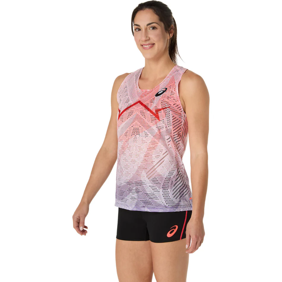 ASICS Women's Metaspeed Running Singlet in Flash Red AW25 - Image 4