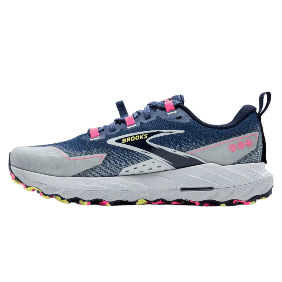 Brooks Women's Cascadia 18 Trail Running Shoes in Oceana/Pearl Blue/Pink AW24 - Image 4