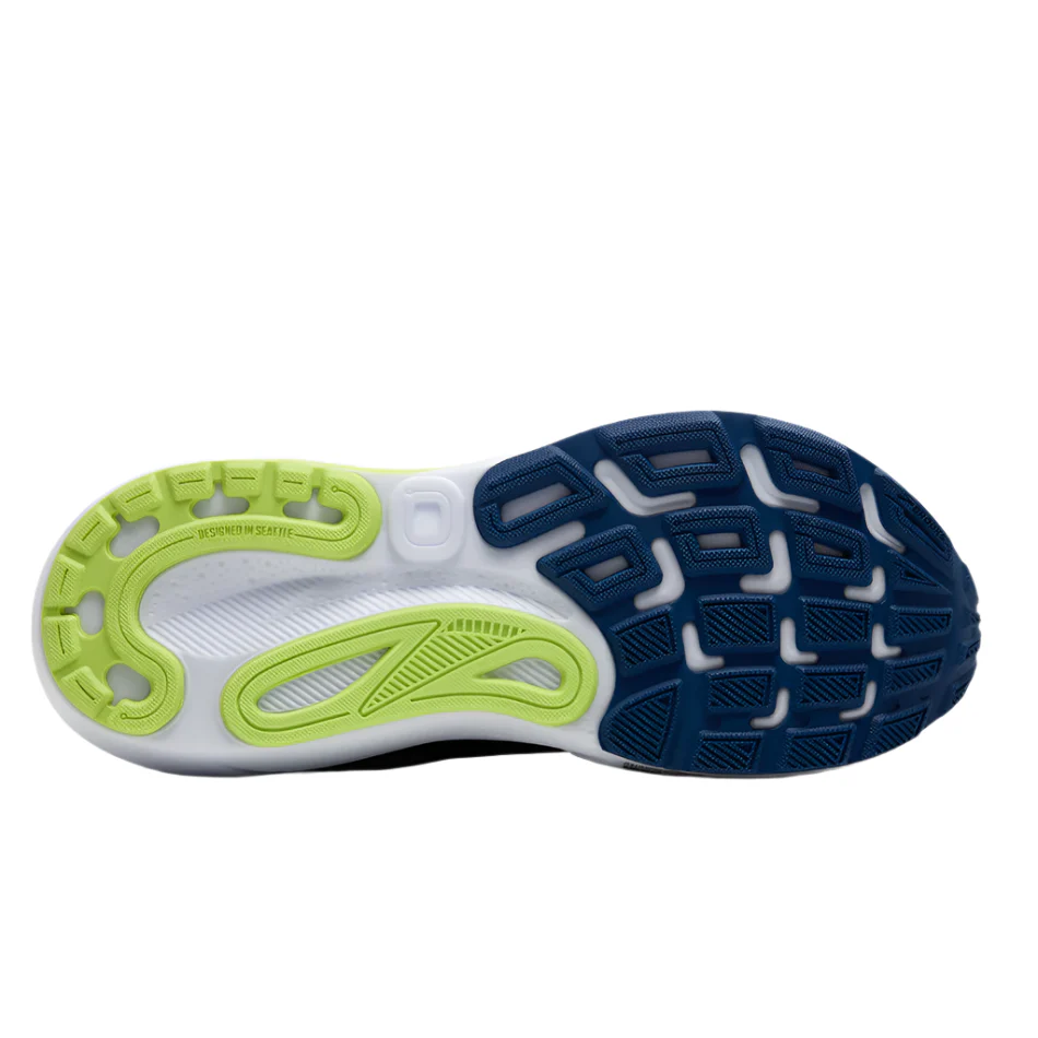 Brooks Men's Adrenaline GTS 24 Running Shoes in Navy Peony/Black/Acid Lime - Image 4