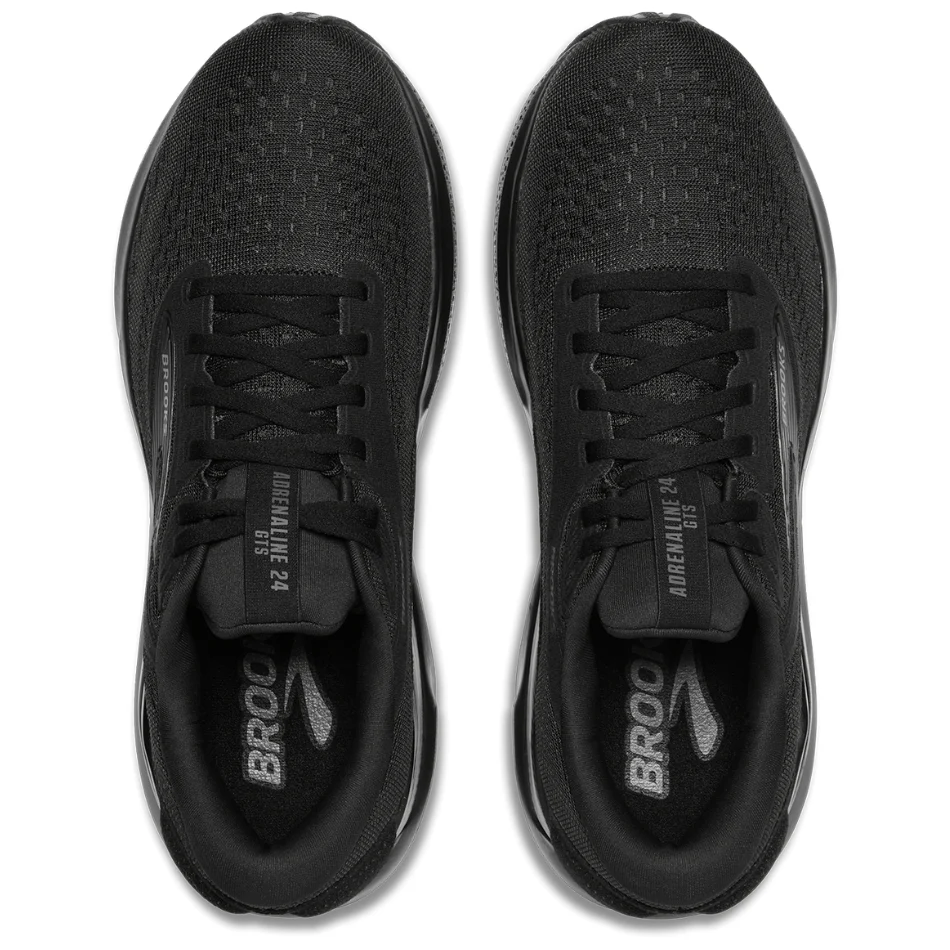 Brooks Men's Adrenaline GTS 24 Wide Fitting 4E Running Shoes in Black/Black/Ebony SS25 - Image 2