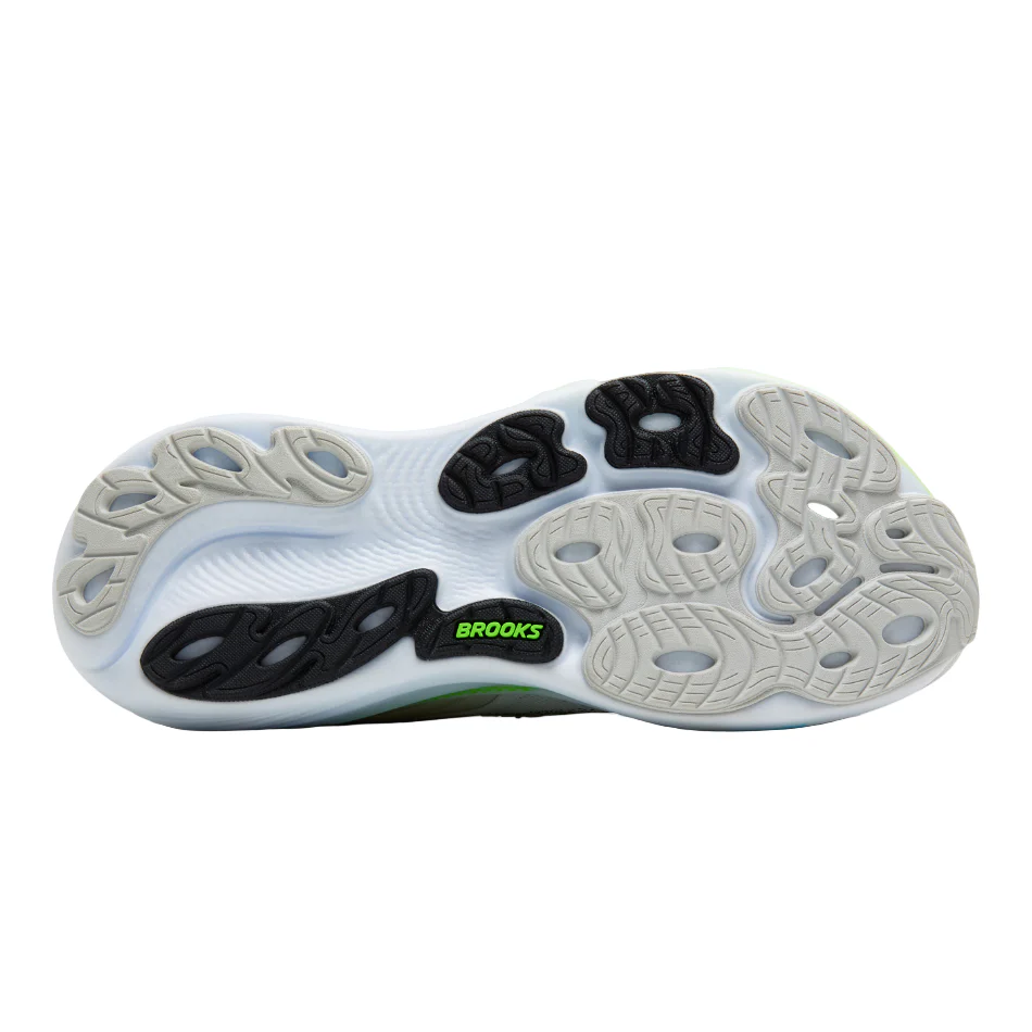 Brooks Men's Adrenaline GTS 25 Running Shoes in Oyster/Green Gecko/Blue SS26 - Image 4