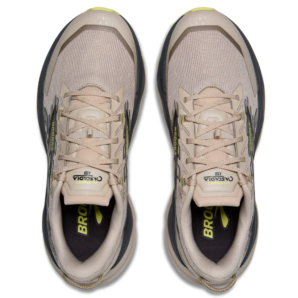 Brooks Men's Cascadia 19 Trail Running Shoes in Chateau/Ebony/Sunny Lime AW25 - Image 2