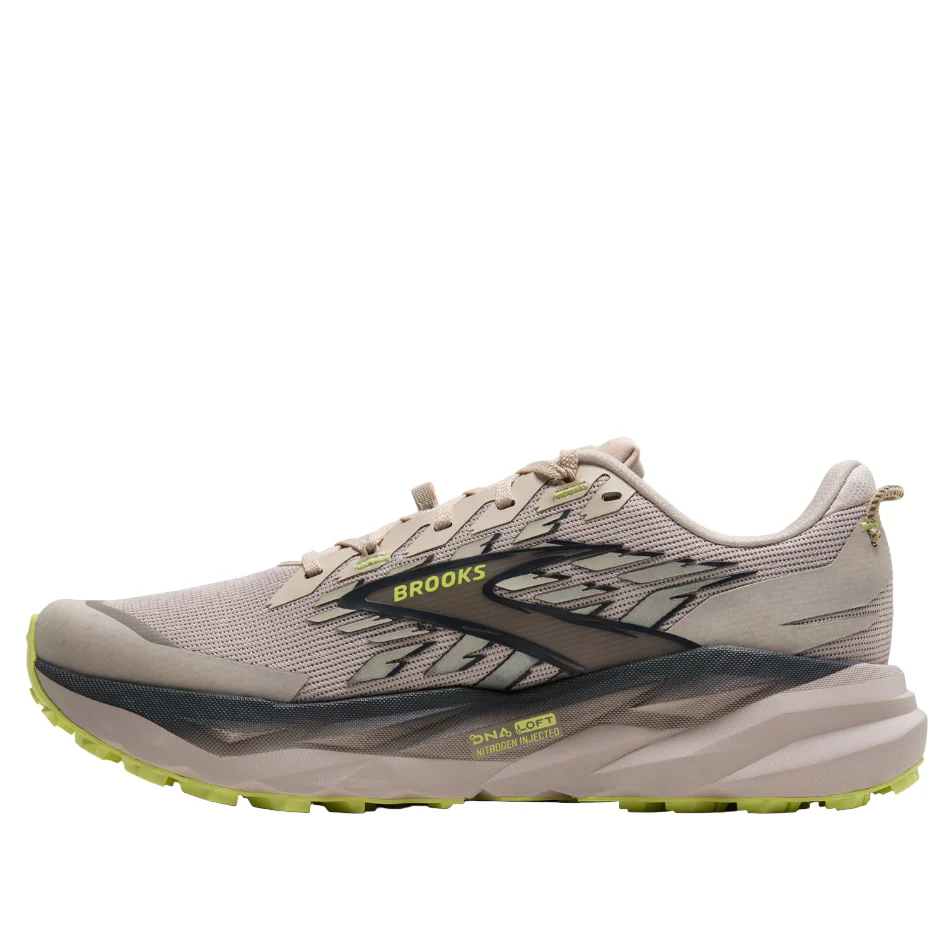 Brooks Men's Cascadia 19 Trail Running Shoes in Chateau/Ebony/Sunny Lime AW25 - Image 5