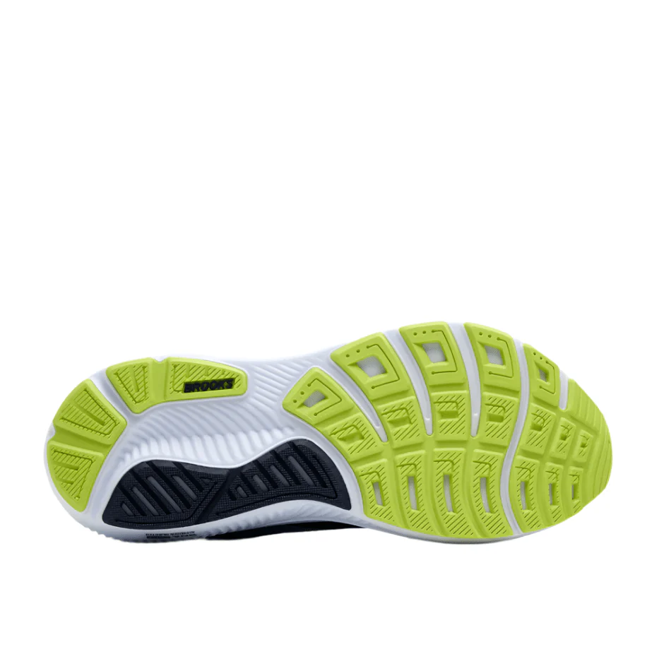 Brooks Men's Ghost 17 2E Wide Fit Running Shoes in Peacoat/Lime/Blue AW25 - Image 3