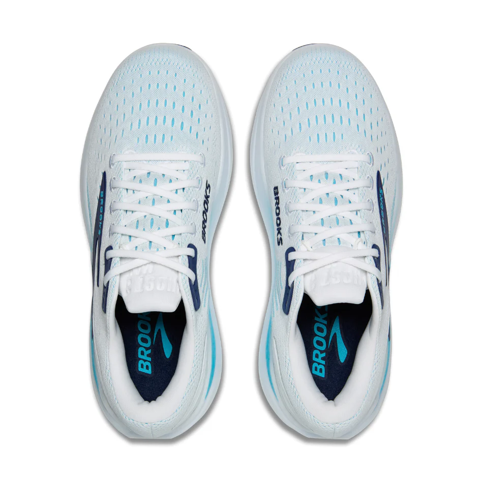 Brooks Men's Ghost Max 3 Running Shoes in Bright White/Beacon Blue/Teal SS26 - Image 2