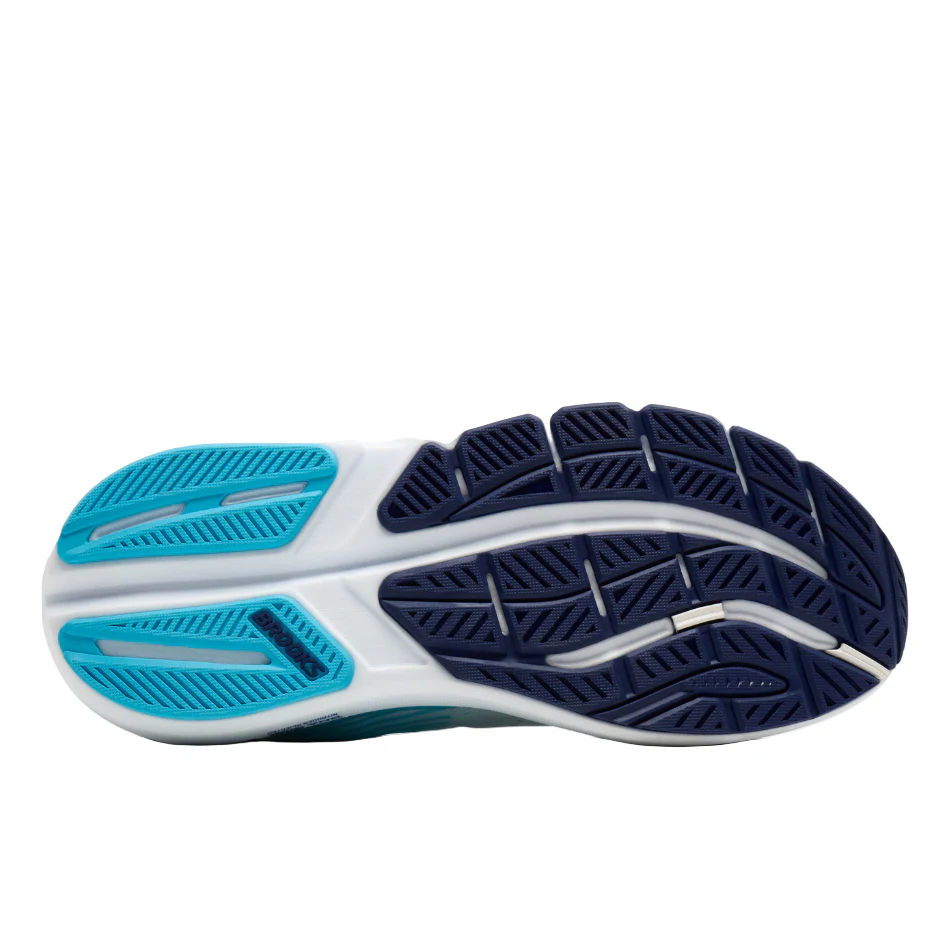 Brooks Men's Ghost Max 3 Running Shoes in Bright White/Beacon Blue/Teal SS26 - Image 4