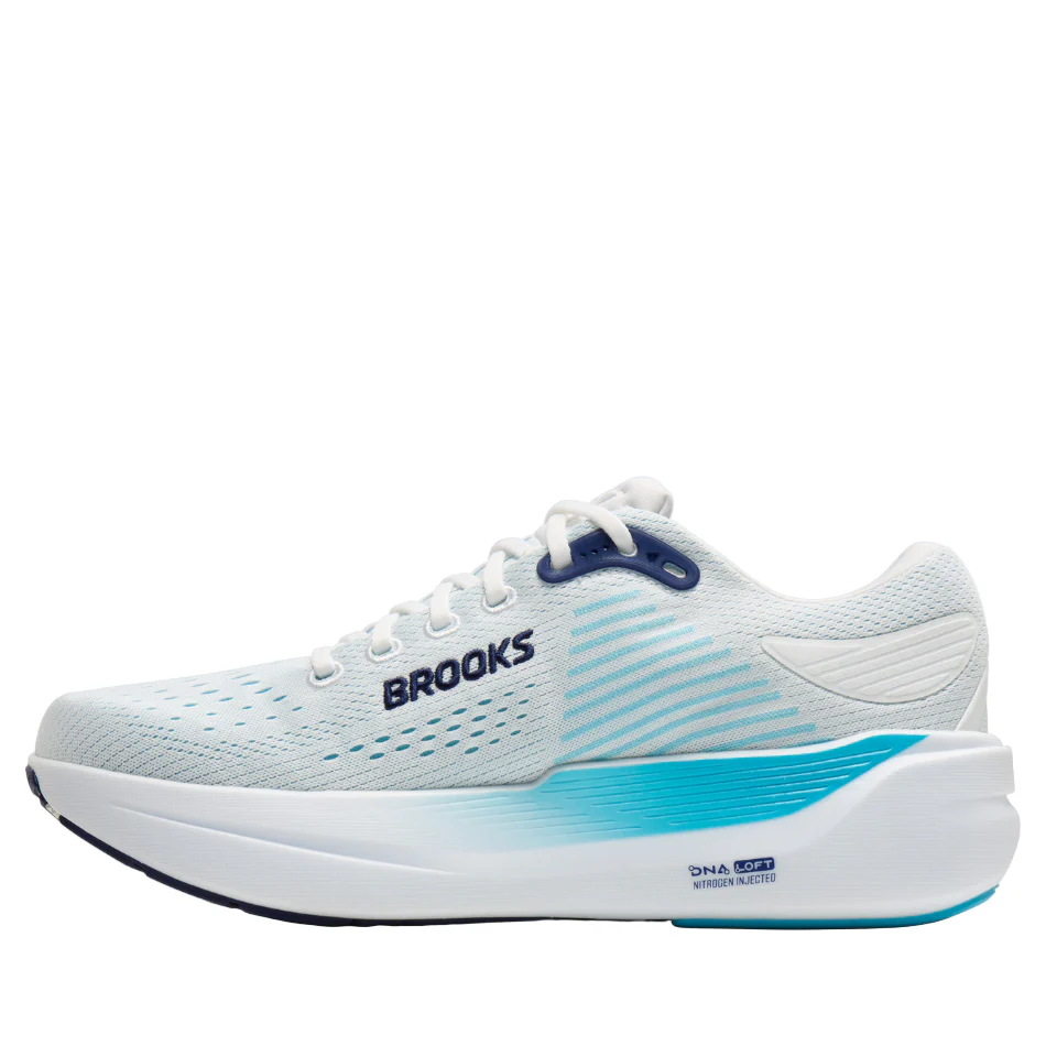 Brooks Men's Ghost Max 3 Running Shoes in Bright White/Beacon Blue/Teal SS26 - Image 5