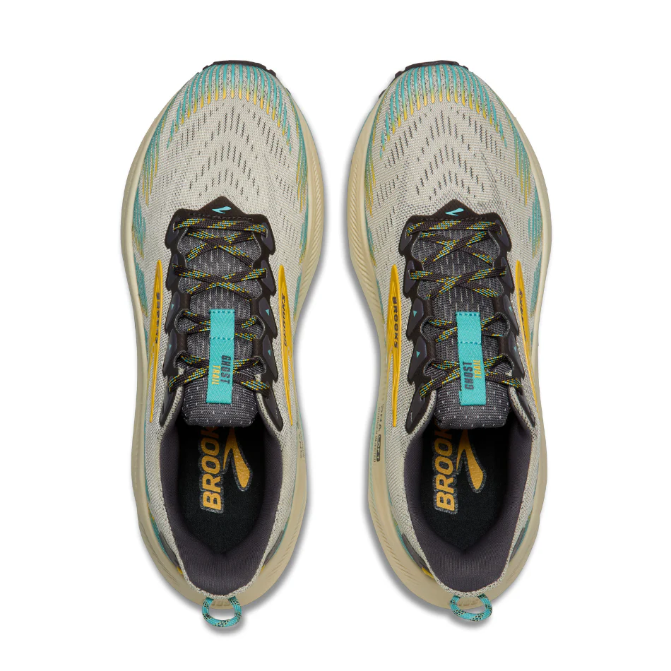 Brooks Men's Ghost Trail Running Shoes in Bleached Sand/Rabbit/Bluefish SS26 - Image 2