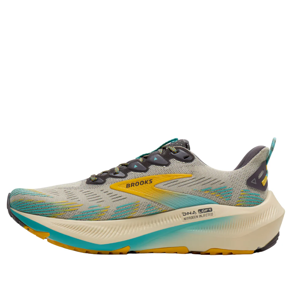 Brooks Men's Ghost Trail Running Shoes in Bleached Sand/Rabbit/Bluefish SS26 - Image 5