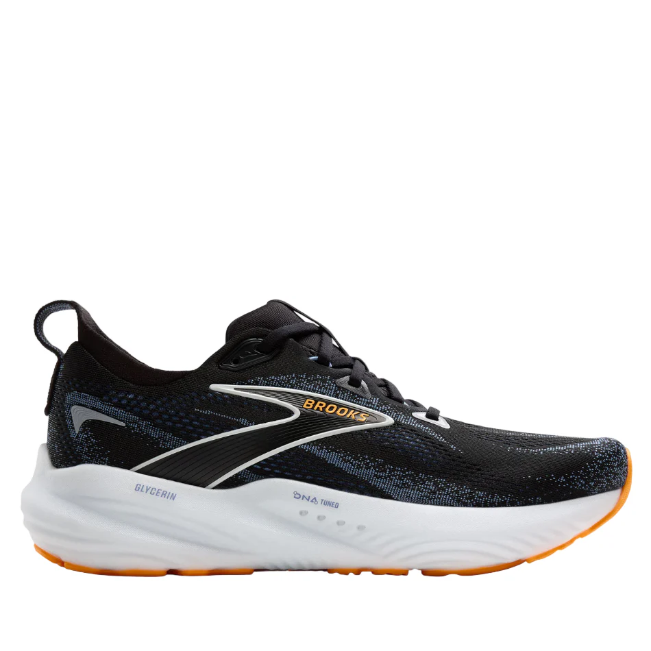 Brooks Men's Glycerin 22 Running Shoes in Black/Country Blue/Orange Pop AW25