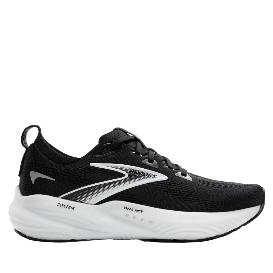 Brooks Men's Glycerin 22 Running Shoes in Black/Grey/White AW25