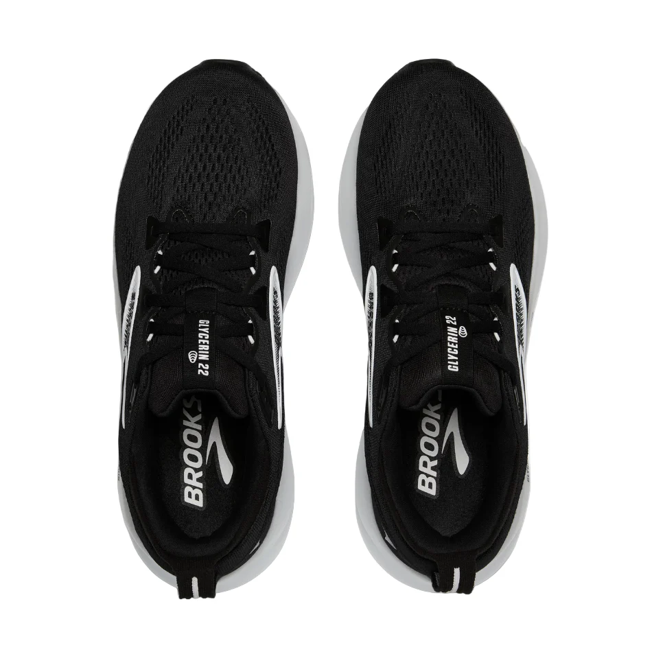 Brooks Men's Glycerin 22 Running Shoes in Black/Grey/White AW25 - Image 2
