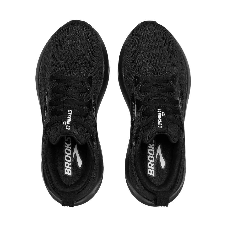 Brooks Men's Glycerin 22 Running Shoes in Black/Black/Ebony AW25 - Image 2