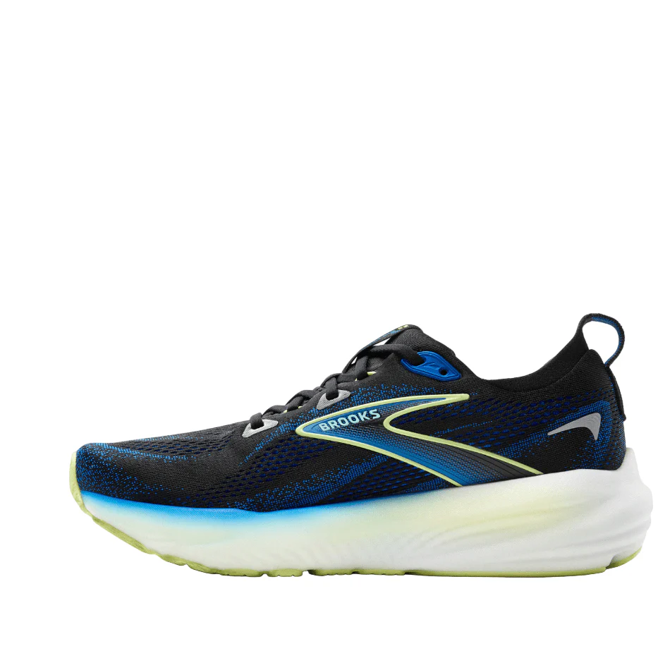 Brooks Men's Glycerin GTS 22 Running Shoes in Black/Cobalt/Neo Yellow SS25 - Image 4
