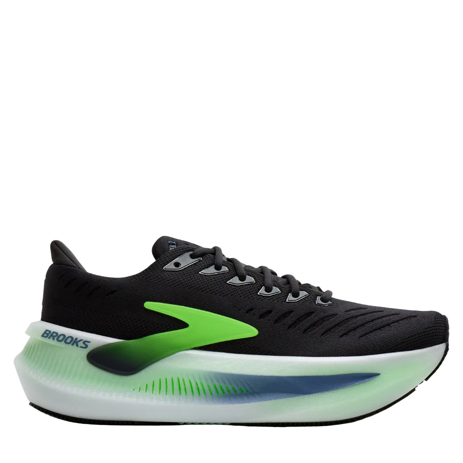 Brooks Men's Glycerin Max 2 Running Shoes in Phantom/White/Green Gecko SS26