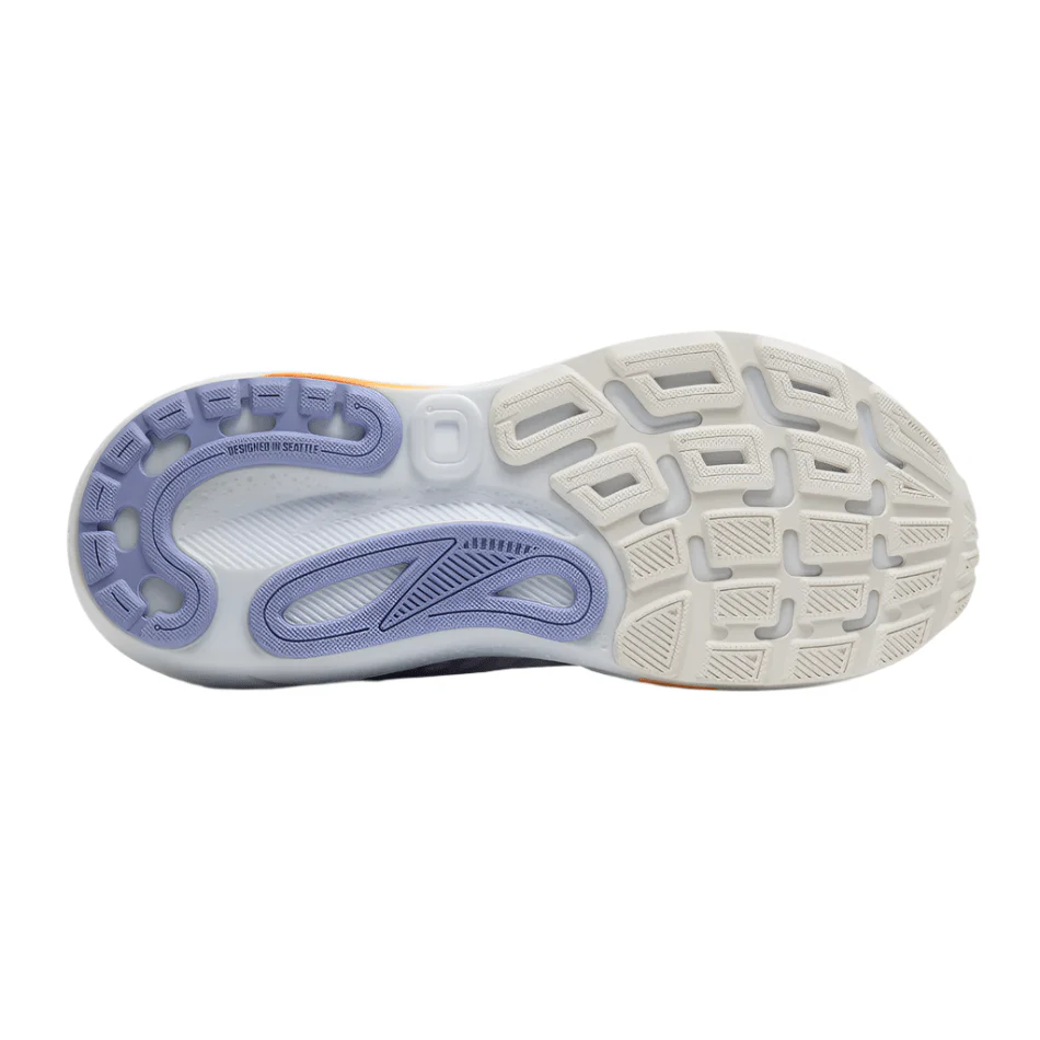 Brooks Women's Adrenaline GTS 24 Running Shoes in Blue Heron/White/Orange - Image 3