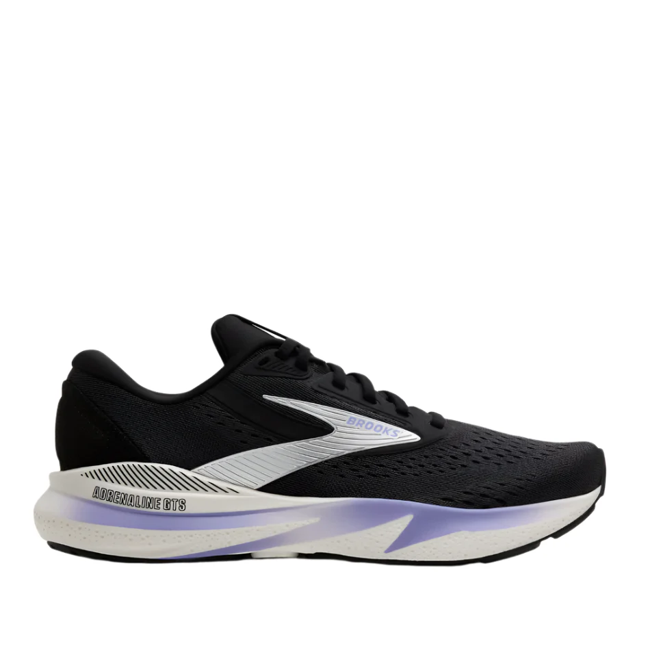 Brooks Women's Adrenaline GTS 24 Running Shoes in Ebony/Blue Heron/Silver AW25