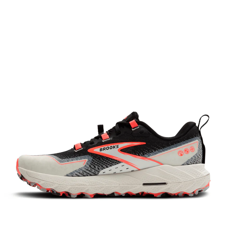 Brooks Women's Cascadia 18 Running Shoes in Black/Blue Wash/Flame SS25 - Image 4