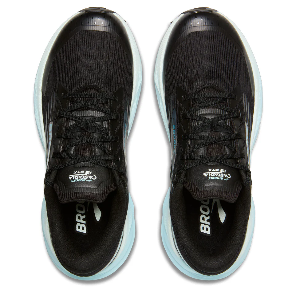 Brooks Women's Cascadia 19 GTX Trail Running Shoes in Black/Ebony/Blue Flower AW25 - Image 2