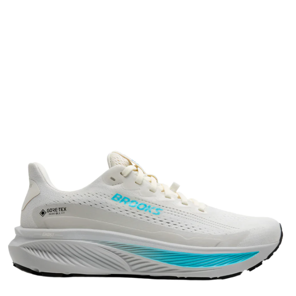 Brooks Women's Ghost 17 GTX Running Shoes in Coconut/Oyster/Blue AW25
