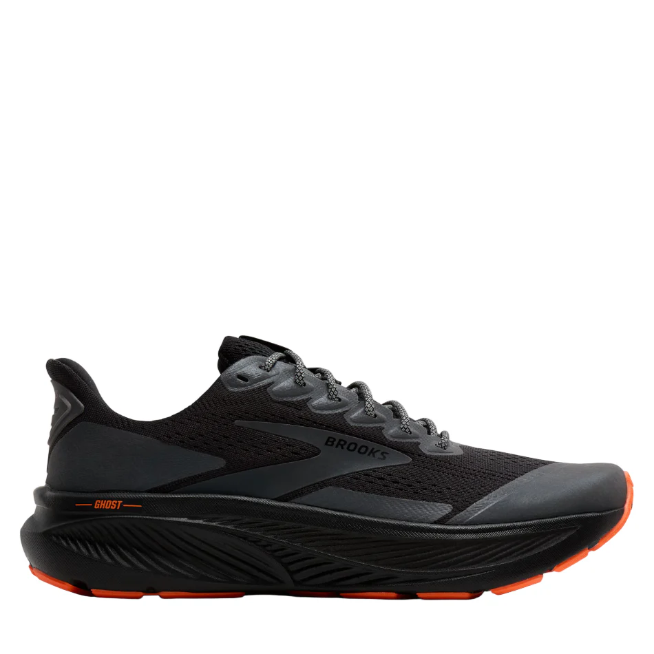 Brooks Women's Ghost 17 Running Shoes in Black/Orange AW25