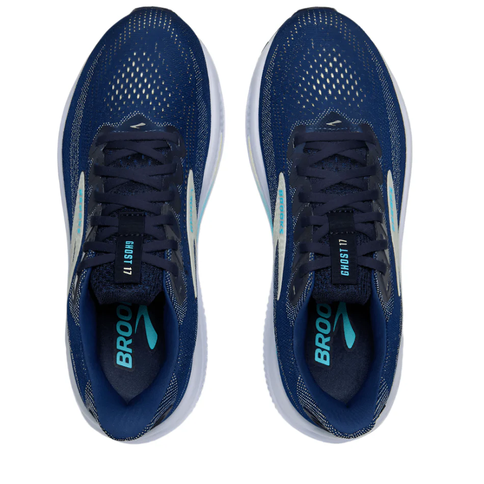 Brooks Women's Ghost 17 D Wide Fit Running Shoes in Navy/Green/Turquoise AW25 - Image 5