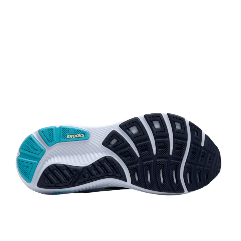 Brooks Women's Ghost 17 D Wide Fit Running Shoes in Navy/Green/Turquoise AW25 - Image 4