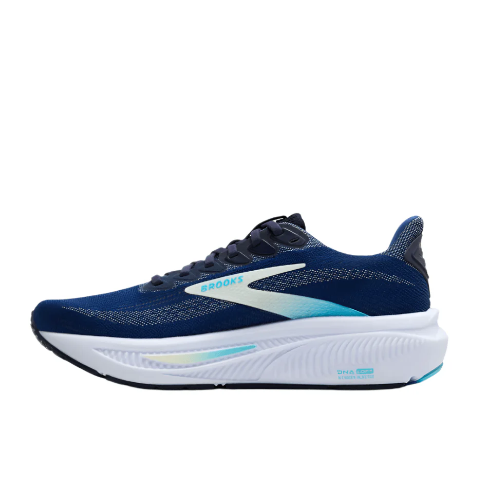 Brooks Women's Ghost 17 D Wide Fit Running Shoes in Navy/Green/Turquoise AW25 - Image 3