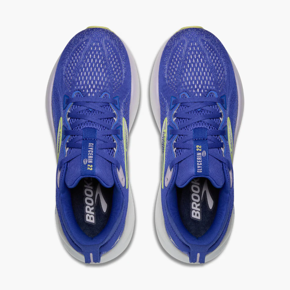 Brooks Women's Glycerin 22 Running Shoes in Amparo Blue/Hyper Iris/Yellow AW25 - Image 2