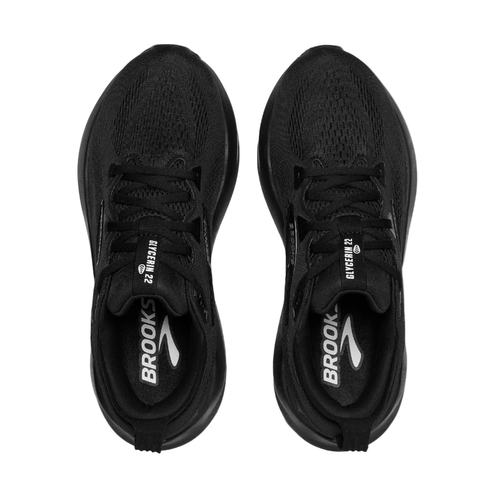 Brooks Women's Glycerin 22 Running Shoes in Black/Black/Ebony AW25 - Image 2